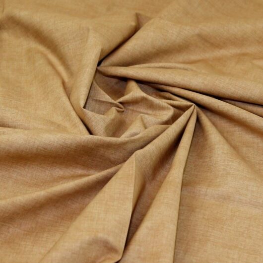 John Louden 100% Cotton Linen Texture Fabric Wheat