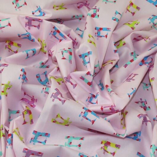 John Louden 100% Cotton Poplin Fabric Pink