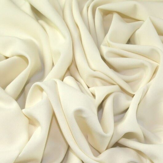 John Louden Alise Stretch Woven Crepe Fabric Cream