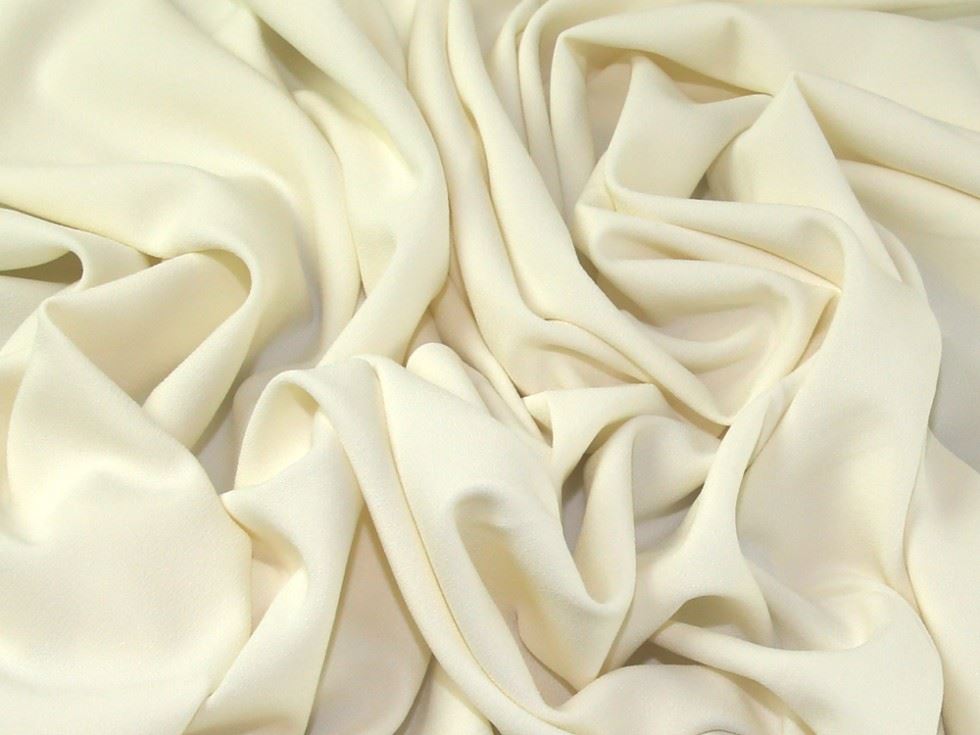 John Louden Alise Stretch Woven Crepe Fabric Cream