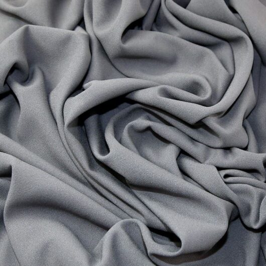 John Louden Alise Stretch Woven Crepe Fabric Grey