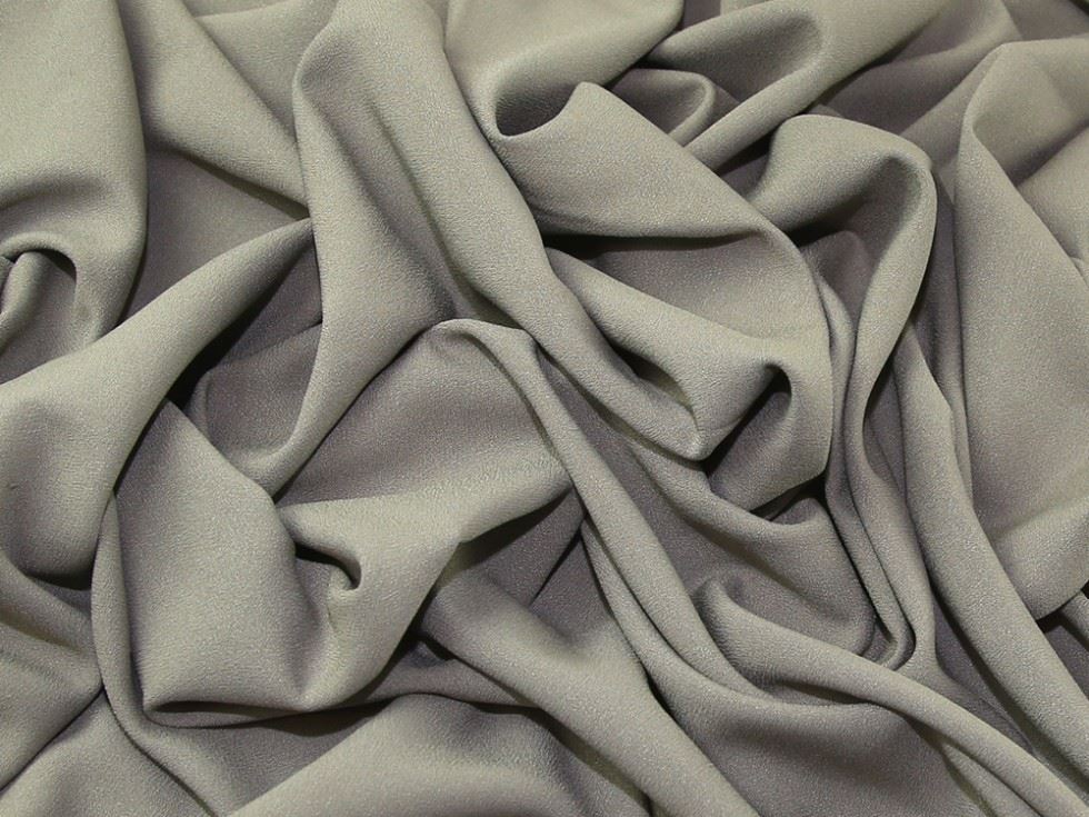 John Louden Alise Stretch Woven Crepe Fabric Mushroom