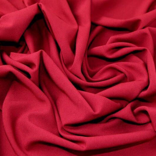 John Louden Alise Stretch Woven Crepe Fabric Ruby