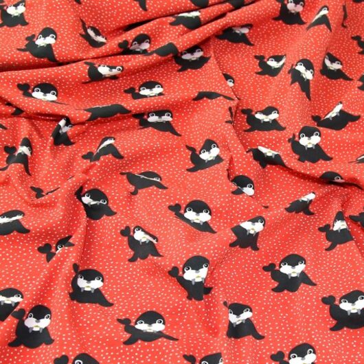John Louden Cotton Jersey Stretch Knit Fabric Coral