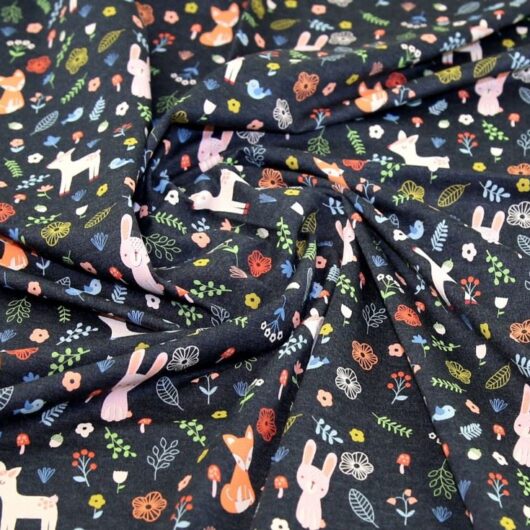 John Louden Cotton Jersey Stretch Knit Fabric Indigo