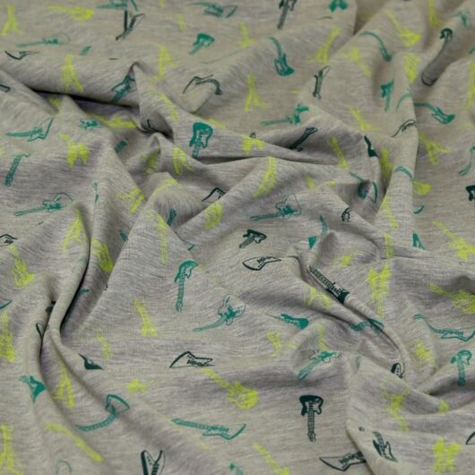 John Louden Cotton Jersey Stretch Knit Fabric Light Grey
