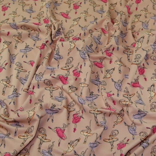 John Louden Cotton Jersey Stretch Knit Fabric Rose