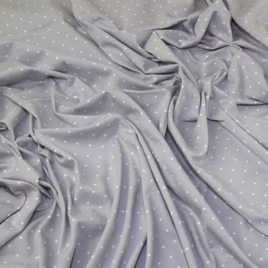 John Louden Cotton Jersey Stretch Knit Fabric Silver Grey