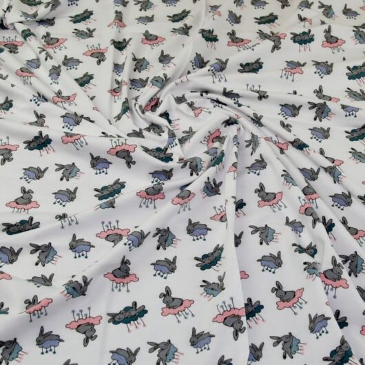 John Louden Cotton Jersey Stretch Knit Fabric White