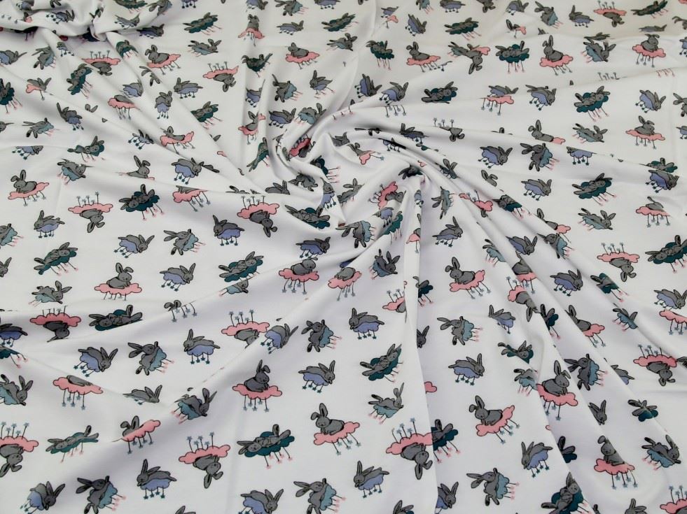 John Louden Cotton Jersey Stretch Knit Fabric White