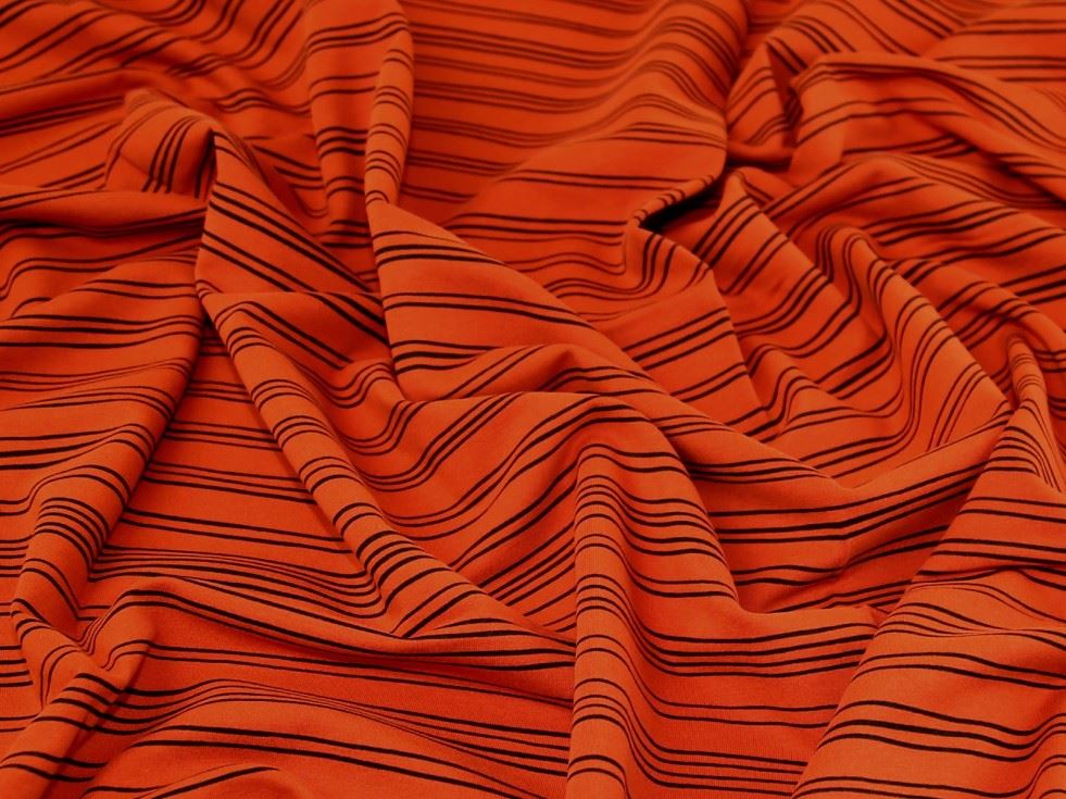 John Louden Fleece Back Sweatshirt Stretch Knit Fabric Terracotta