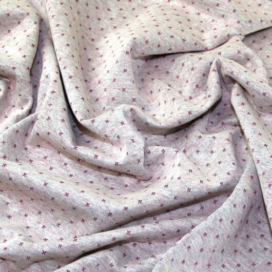 John Louden Jacquard Stretch Knit Fabric Pink & Pink