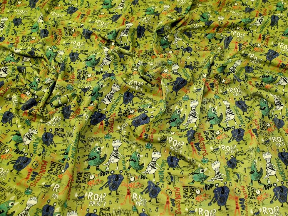 John Louden Loop Back French Terry Stretch Knit Fabric Lime