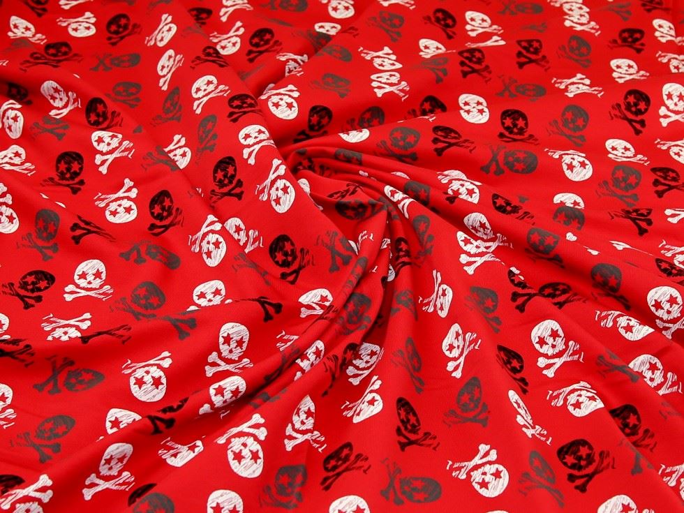 John Louden Loop Back French Terry Stretch Knit Fabric Red