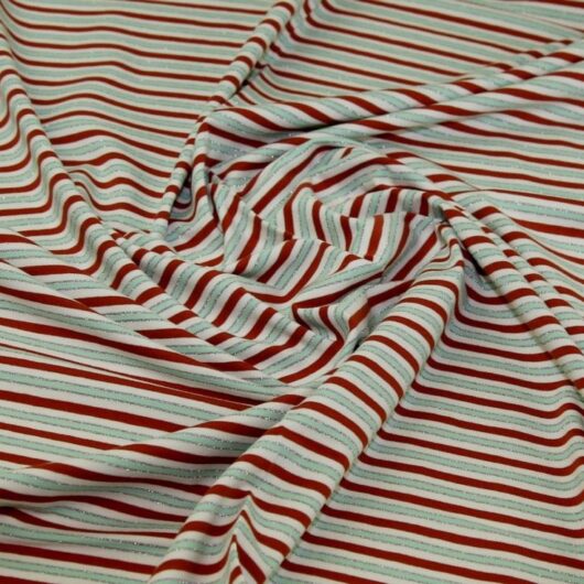John Louden Lurex Cotton Jersey Stretch Knit Fabric Mint