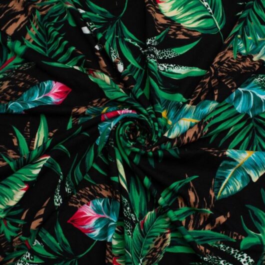 John Louden Viscose Jersey Stretch Knit Fabric Black