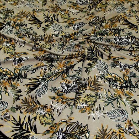 John Louden Viscose Jersey Stretch Knit Fabric Khaki