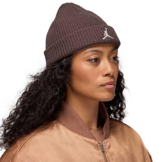 Jordan Unisex Knitted Hats & Beanies - Brown - One Size