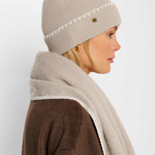 Katie Loxton Knitted Beanie Hat Taupe