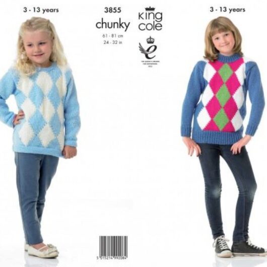 King Cole Big Value Knitting Pattern 3855
