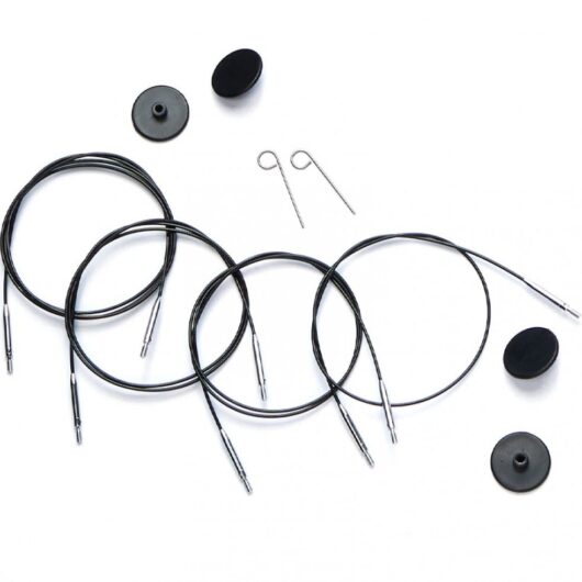 Knit Pro 360 Degree Swivel Interchangeable Cable Black