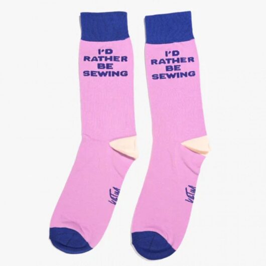 Kylie And The Machine Id Rather Be Sewing Socks Purple Blue