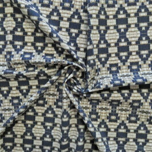 Lady McElroy Activewear Lycra Four Way Stretch Knit Fabric Navy