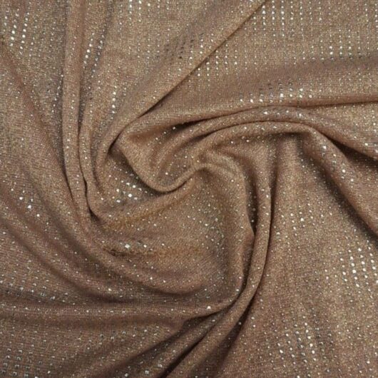 Lady McElroy Lurex Sweater Knit Stretch Fabric Gold