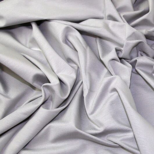 Lady McElroy Luxury Viscose Jersey Stretch Knit Fabric Silver Grey