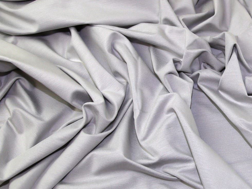 Lady McElroy Luxury Viscose Jersey Stretch Knit Fabric Silver Grey