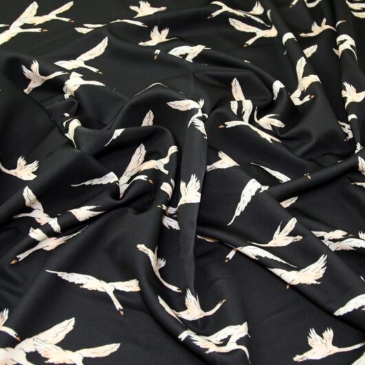 Lady McElroy Scuba Stretch Knit Fabric Black