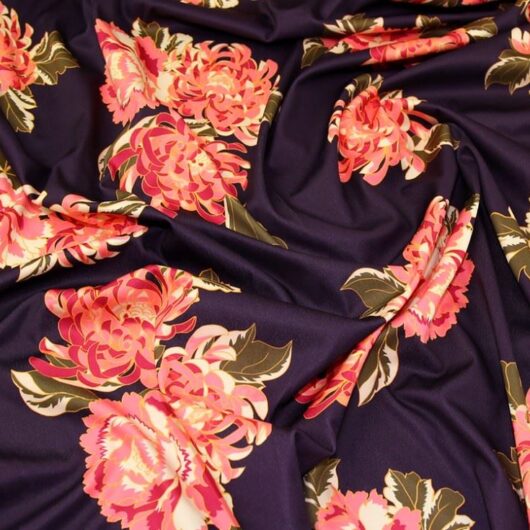 Lady McElroy Scuba Stretch Knit Fabric Mulberry