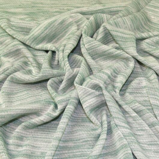 Lady McElroy Slub Sweater Knit Stretch Fabric Mint