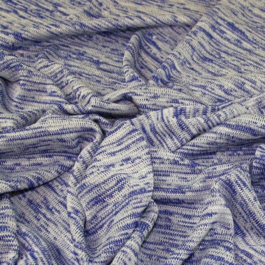 Lady McElroy Slub Sweater Knit Stretch Fabric Royal
