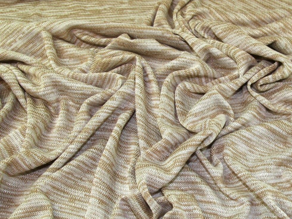 Lady McElroy Slub Sweater Knit Stretch Fabric Sand