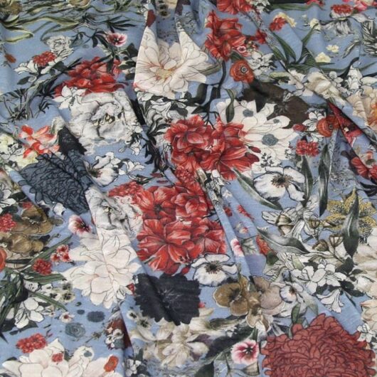Lady McElroy Slub Sweater Knit Stretch Fabric Smoke