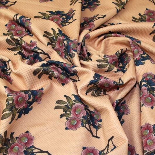 Lady McElroy Textured Stretch Knit Fabric Beige