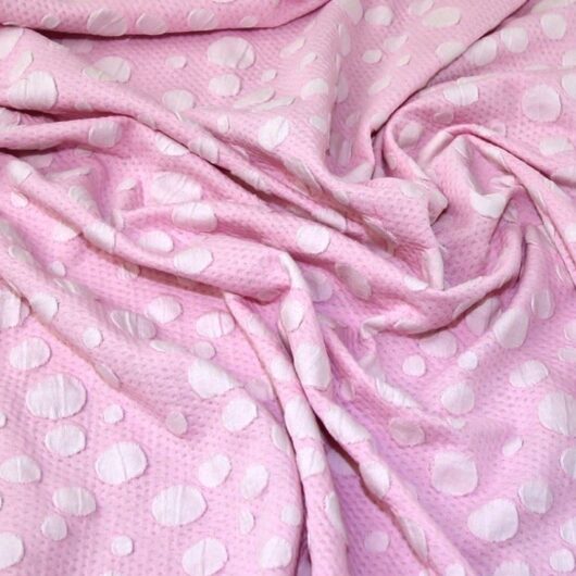 Lady McElroy Textured Stretch Knit Fabric Candy Pink