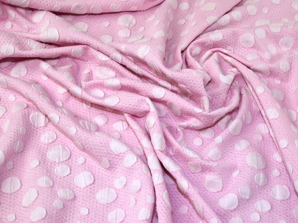 Lady McElroy Textured Stretch Knit Fabric Candy Pink