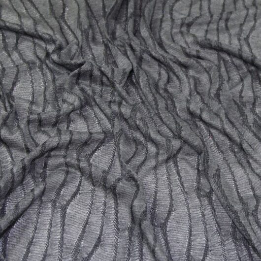 Lady McElroy Textured Stretch Knit Fabric Grey