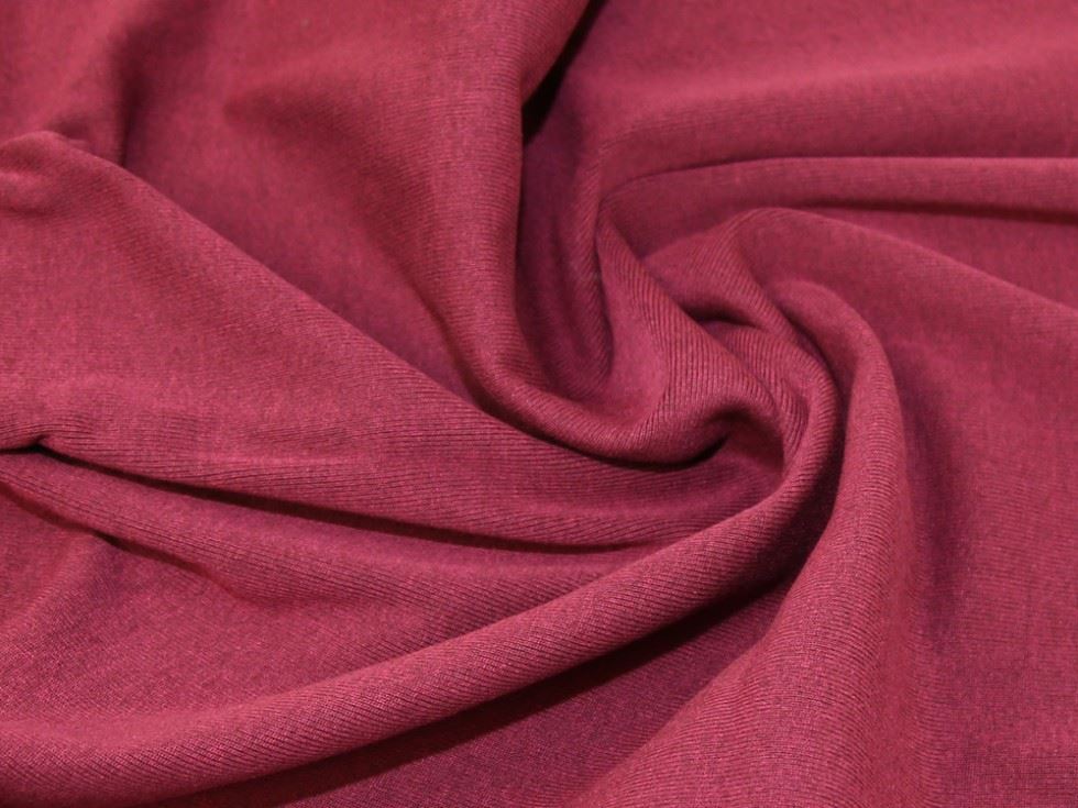 Lady McElroy Tubular Rib Stretch Knit Fabric Burgundy