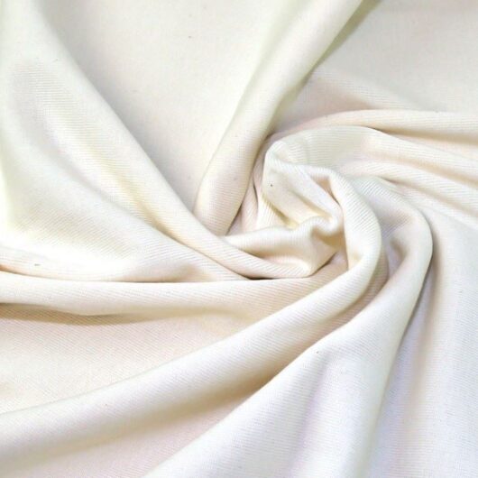 Lady McElroy Tubular Rib Stretch Knit Fabric Cream