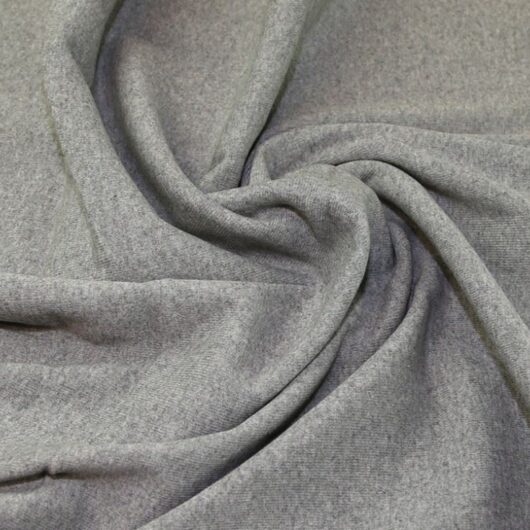 Lady McElroy Tubular Rib Stretch Knit Fabric Silver Grey
