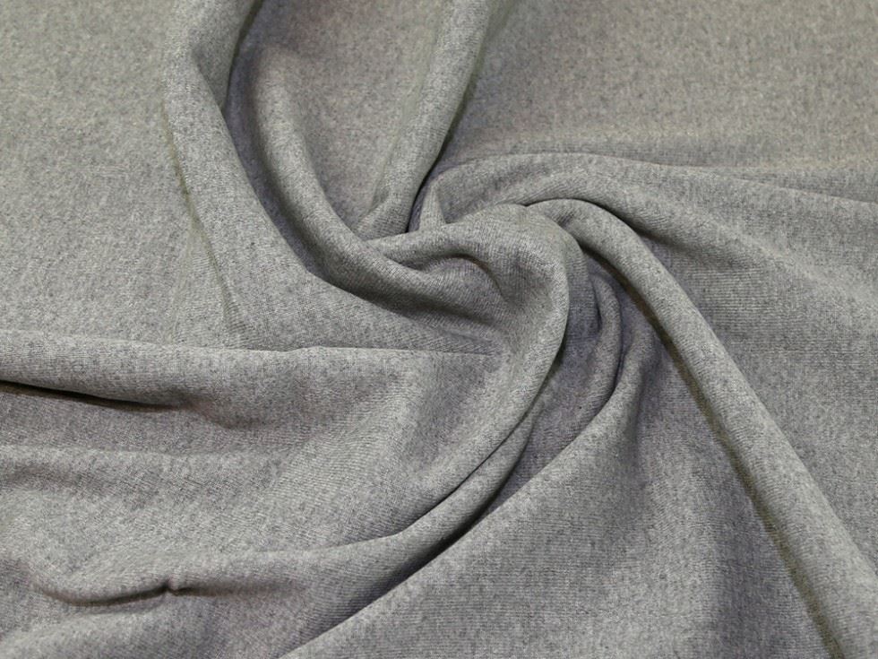 Lady McElroy Tubular Rib Stretch Knit Fabric Silver Grey