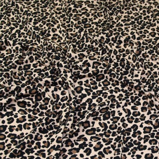 Lady McElroy Viscose Crepe Textured Stretch Knit Fabric Brown