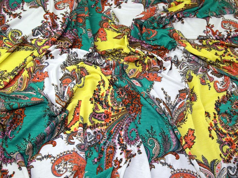 Lady McElroy Viscose Crepe Textured Stretch Knit Fabric Emerald