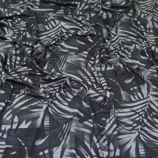 Lady McElroy Viscose Crepe Textured Stretch Knit Fabric Grey