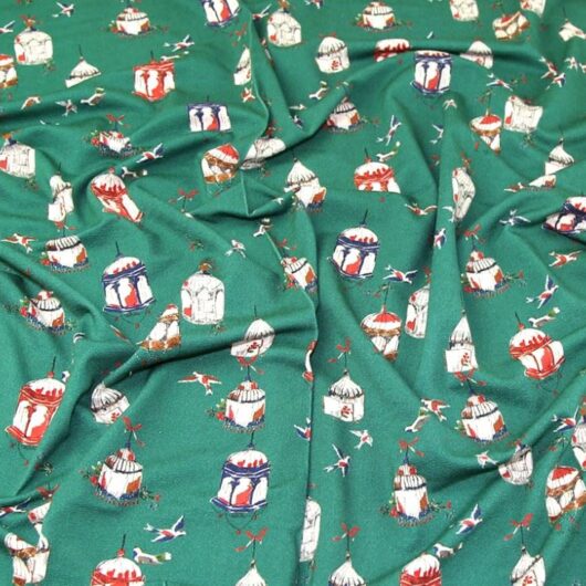 Lady McElroy Viscose Crepe Textured Stretch Knit Fabric Jade