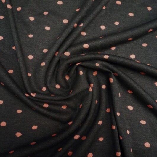 Lady McElroy Viscose Crepe Textured Stretch Knit Fabric Red & Black