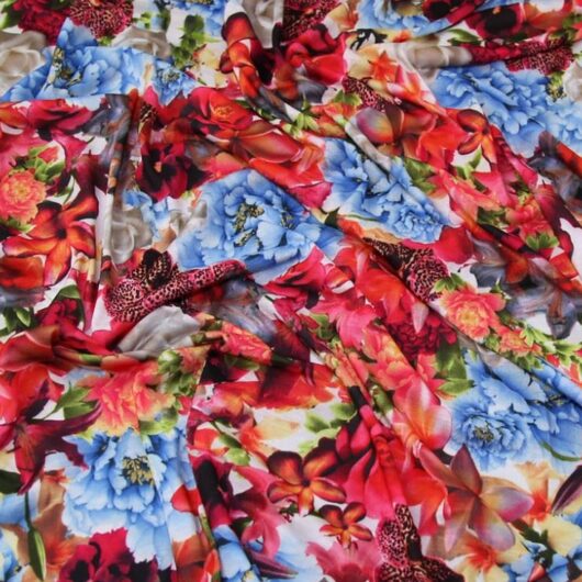 Lady McElroy Viscose Jersey Stretch Knit Fabric Multicoloured